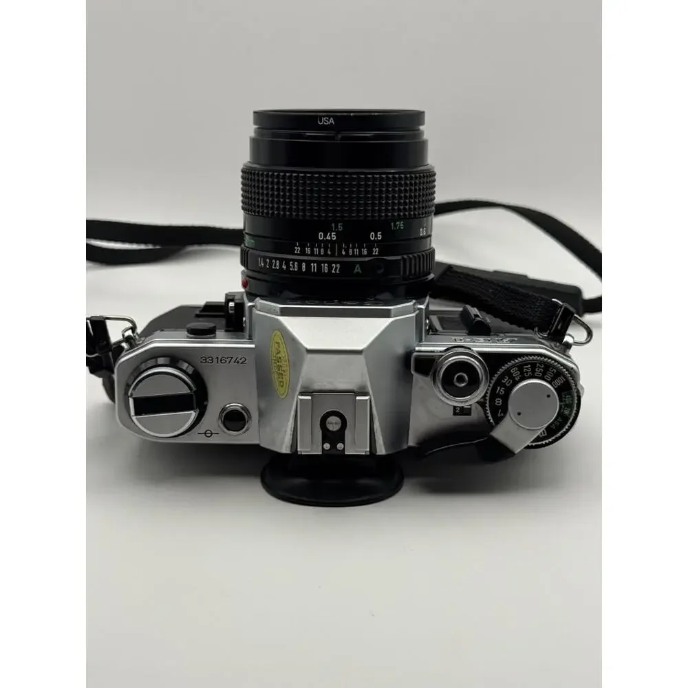 Canon AE-1 35mm SLR Film Camera FD 50mm f/1.4 Lens Silver Black Vintage Untested